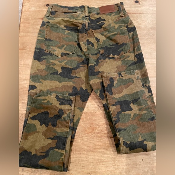 NWOT Madewell The High Rise Slim Boy Jean camo Cottontail Stretch Fall Size 25 - Picture 9 of 10
